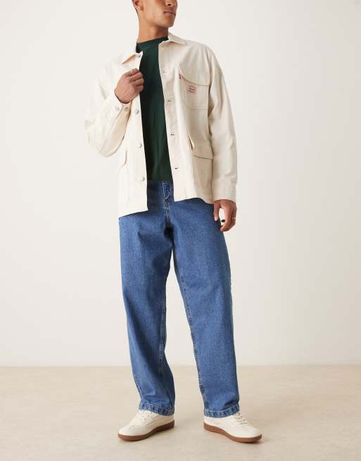 ASOS DESIGN - Jeans dritti ampi color indaco in coordinato
