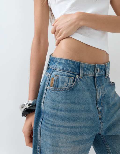ASOS DESIGN - Jeans dritti anni '90 lavaggio blu medio, 5 di 6
