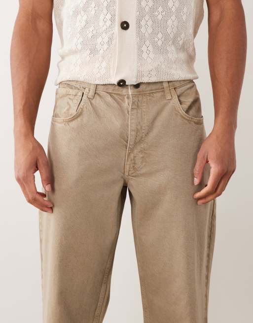 ASOS DESIGN - Jeans dritti beige, 4 di 5