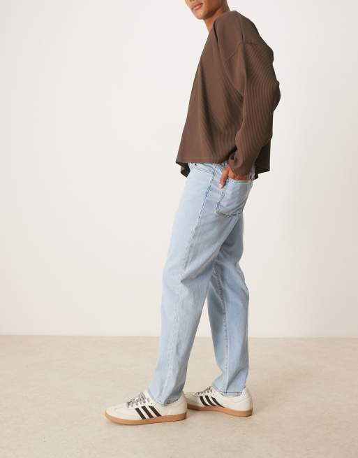 ASOS DESIGN - Jeans dritti blu lavaggio chiaro, 2 di 5