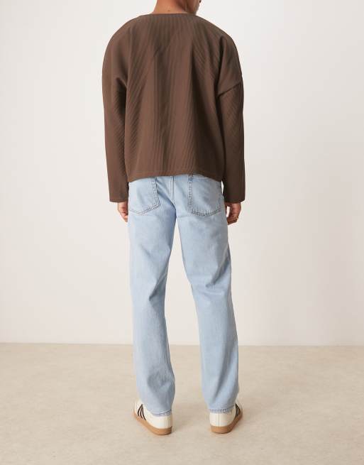 ASOS DESIGN - Jeans dritti blu lavaggio chiaro, 3 di 5