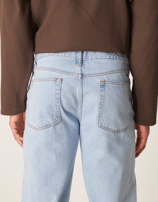 ASOS DESIGN - Jeans dritti blu lavaggio chiaro, 4 di 5