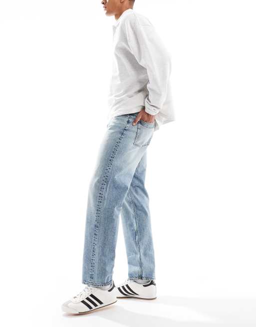 ASOS DESIGN - Jeans dritti blu lavaggio chiaro, 3 di 5