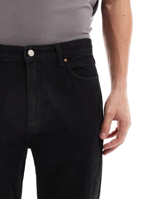 ASOS DESIGN - Jeans dritti cropped neri, 2 di 5