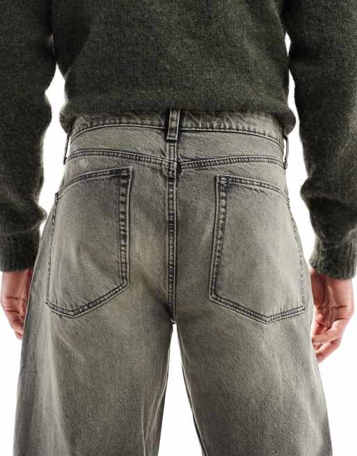 ASOS DESIGN - Jeans dritti lavaggio grigio, 4 di 5