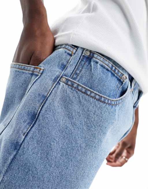 ASOS DESIGN - Jeans dritti lavaggio stone wash chiaro, 3 di 5