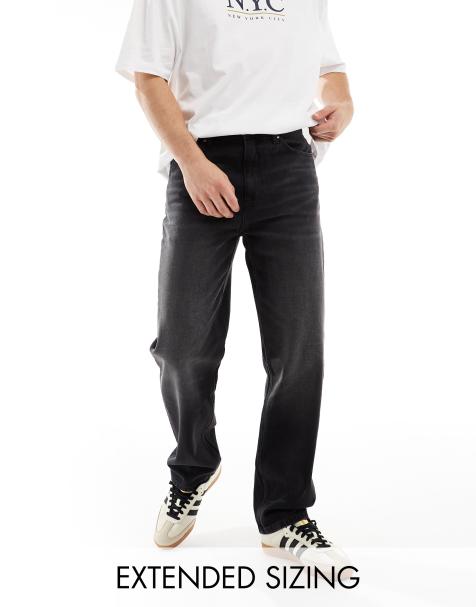 ASOS DESIGN - Jeans dritti nero slavato con tinta leggera - view 1