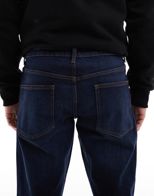ASOS DESIGN - Jeans elasticizzati affusolati lavaggio scuro, 4 di 5