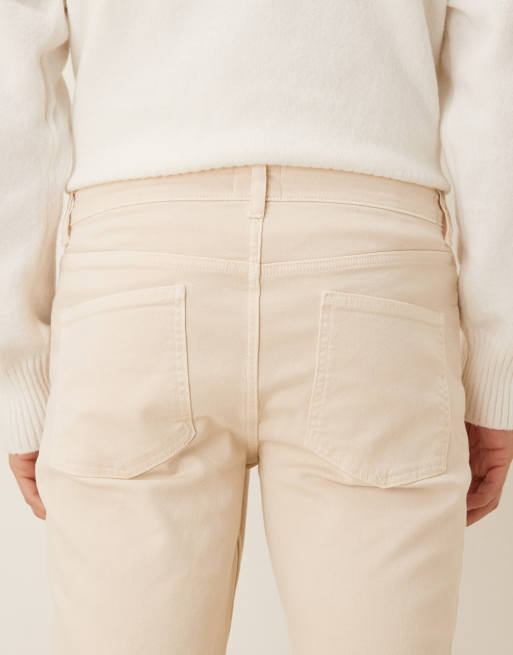 ASOS DESIGN - Jeans elasticizzati comfort slim fit beige sovratinti, 4 di 5