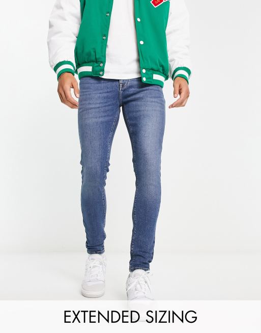 ASOS DESIGN - Jeans elasticizzati lavaggio blu medio 