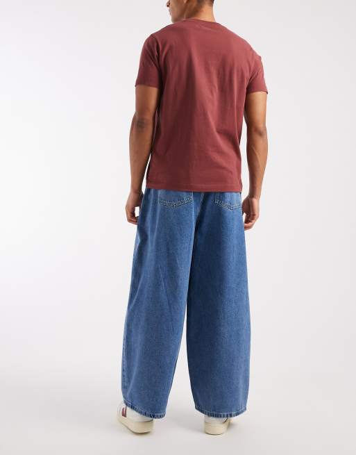 ASOS DESIGN - Jeans extra ampi oversize blu lavaggio medio, 3 di 5