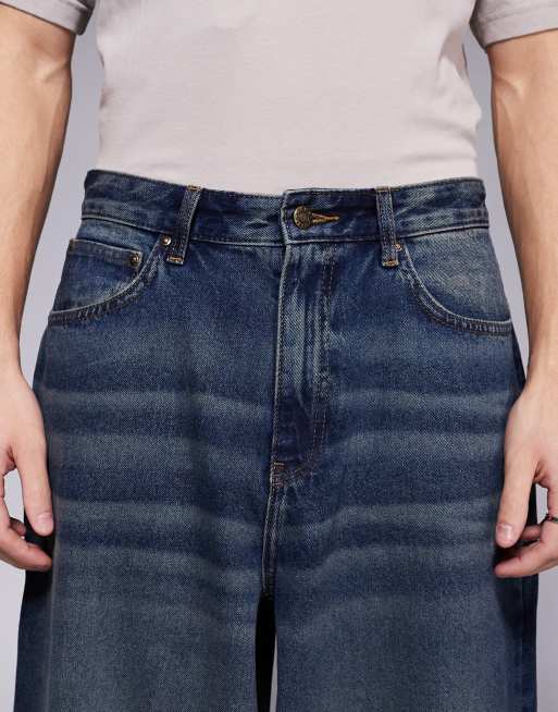 ASOS DESIGN - Jeans extra ampi oversize blu lavaggio scuro vintage , 5 di 5