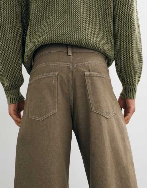 ASOS DESIGN jeans i cocoon-modell i beige, 5 av 5