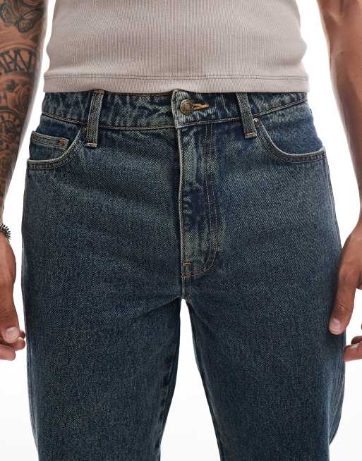 ASOS DESIGN – Jeans in mittlerer Waschung mit geradem Bein und Ziernähten, 5 von 5