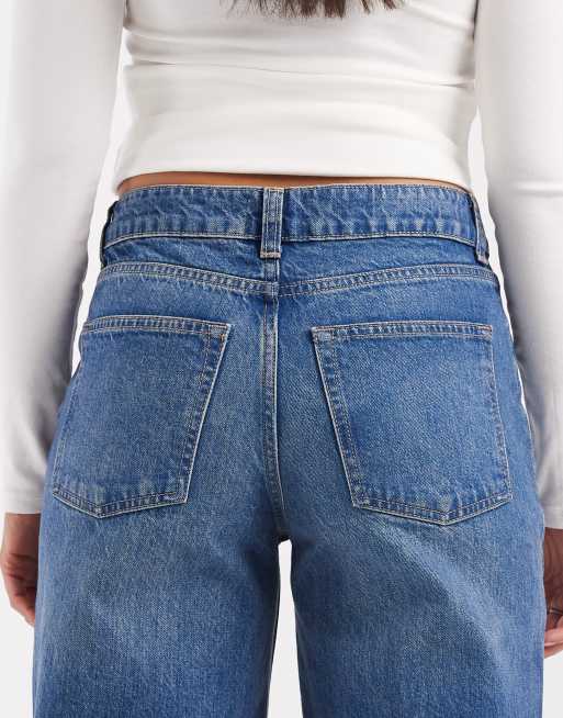 ASOS DESIGN – Jeans in mittlerer Waschung mit weitem Bein und niedrigem Bund, 5 von 5