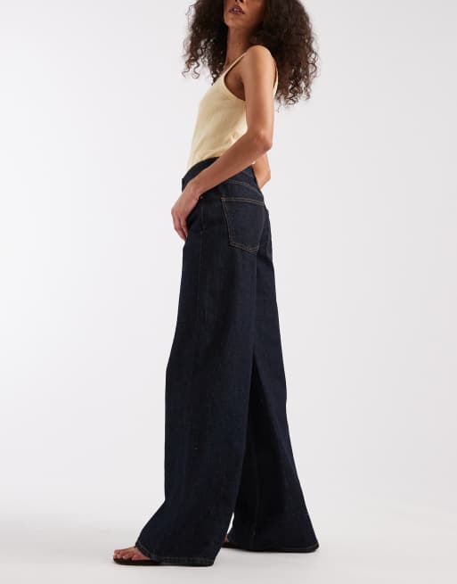 ASOS DESIGN – Jeans in Rinse-Waschung mit hohem Bund und weitem, geradem Schnitt, 3 von 5