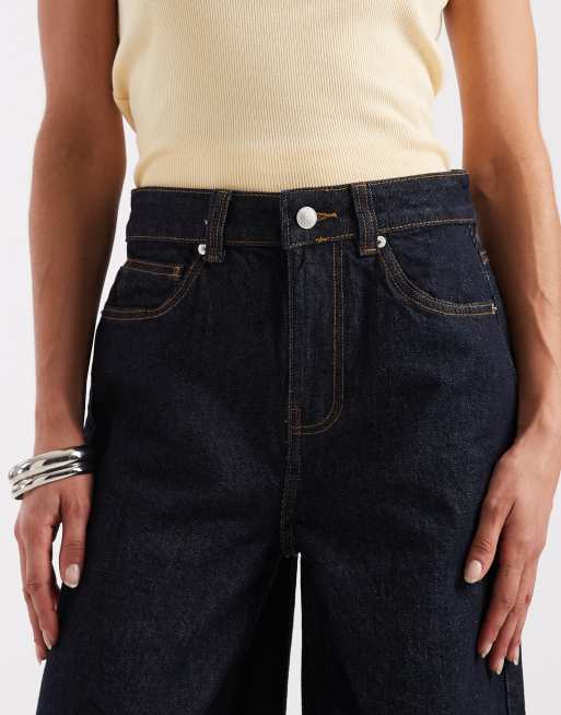 ASOS DESIGN – Jeans in Rinse-Waschung mit hohem Bund und weitem, geradem Schnitt, 5 von 5