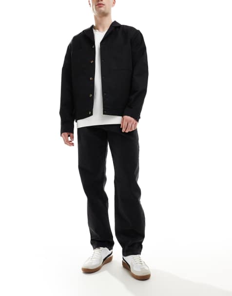 ASOS DESIGN – Jeans in schwarzer Waschung mit geradem Schnitt - view 1