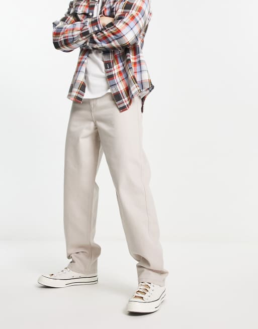 ASOS DESIGN - Jeans larghi color pietra chiaro