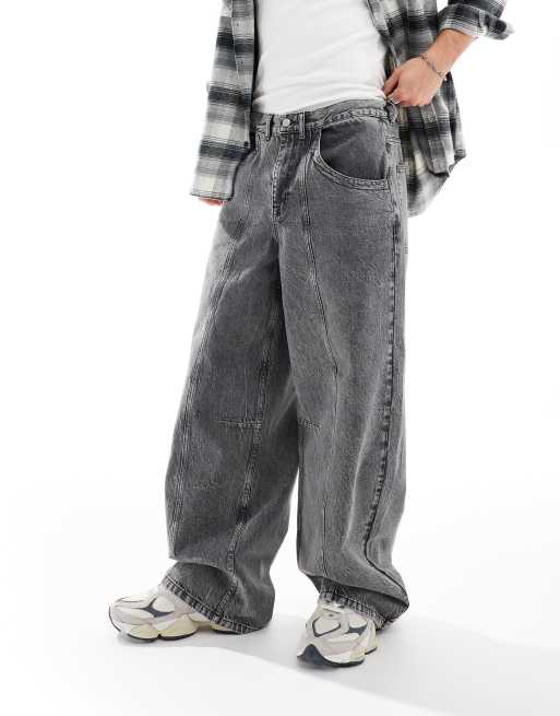 Wide Leg Pantaloni Baggy Uomo Pantaloni Baggy Jeans Jeans Uomo