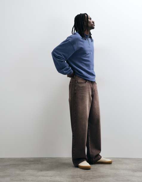 ASOS DESIGN - Jeans larghi marrone slavato - view 1