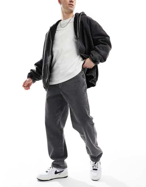 ASOS DESIGN - Jeans larghi nero slavato - view 1
