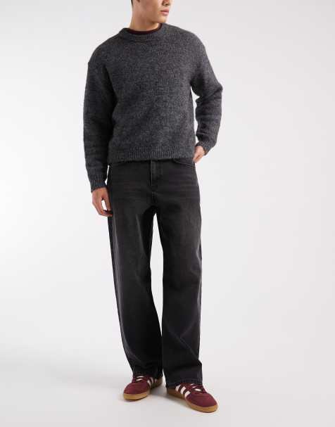 ASOS DESIGN - Jeans larghi nero slavato - view 1