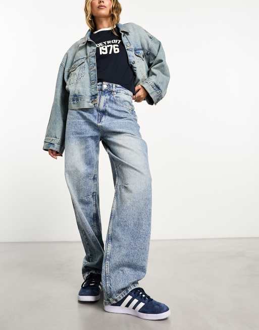 ASOS DESIGN - Jeans med ballonben i vintage-blå , 3 af 5