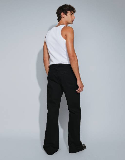 ASOS DESIGN jeans med brede svaj i sort, 5 af 5