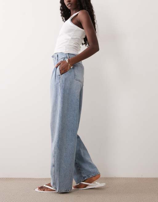 ASOS DESIGN jeans med corset-detalje i syrevask, 2 af 5