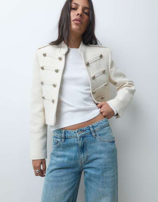 ASOS DESIGN jeans med låg midja och vida ben i ljus mellanblå tvätt, 5 av 5