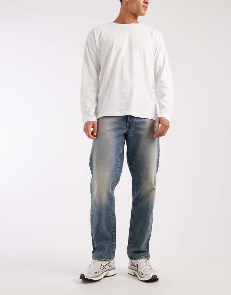 ASOS DESIGN - Jeans med lige ben i blå mellemvask - view 1