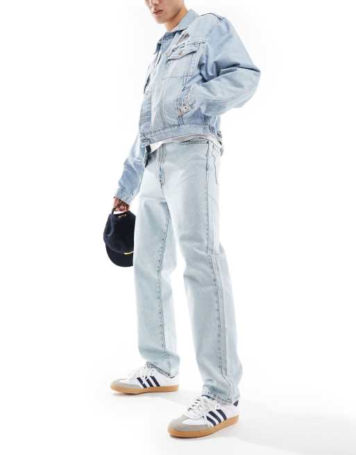 ASOS DESIGN - Jeans med lige ben i lyseblå vask