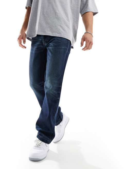 ASOS DESIGN - Jeans med lige ben i mørk vintage-vask, 2 af 5