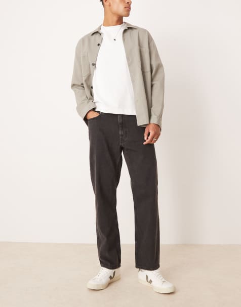 ASOS DESIGN - Jeans med lige ben i vasket sort - view 1