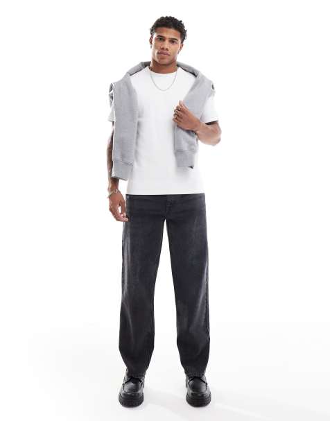 ASOS DESIGN - Jeans med lige ben i vasket sort - view 1