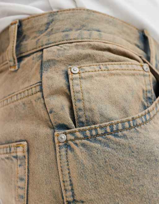 ASOS DESIGN super baggy fit jeans in orange tint