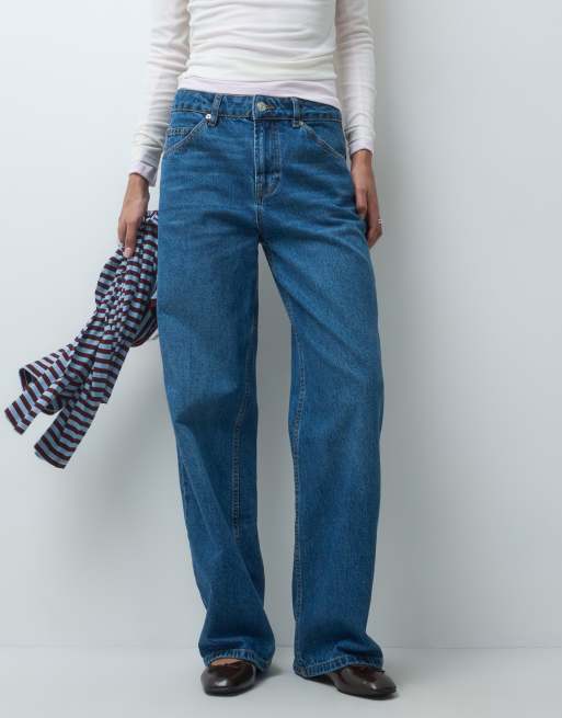ASOS DESIGN jeans mensy slack lavaggio blu medio, 2 di 5