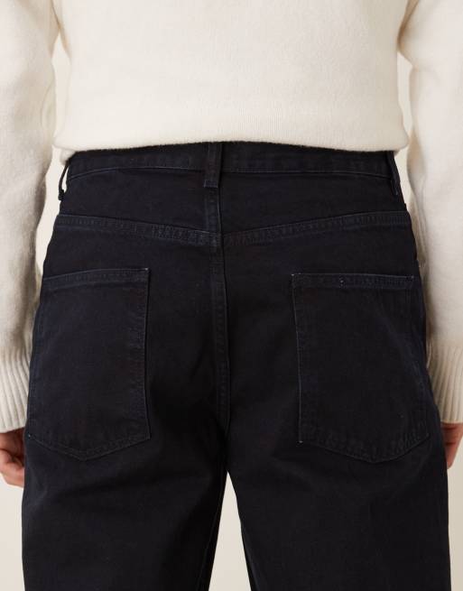 ASOS DESIGN - Jeans met baggy pasvorm in antracietblauwe overdye, 4 van 5
