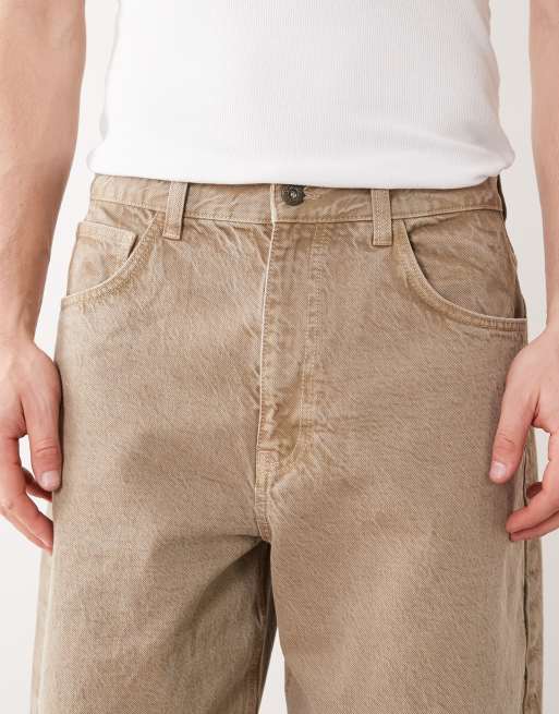 ASOS DESIGN - Jeans met ballonpijpen in beige, 5 van 5