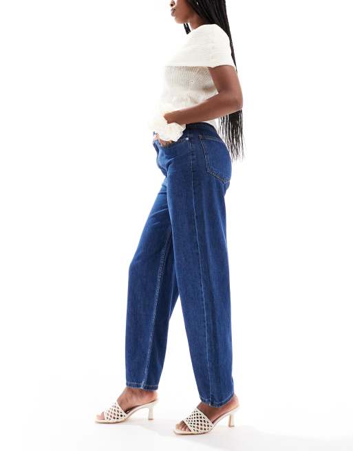 ASOS DESIGN - Jeans met ballonpijpen in effen donkere wassing, 3 van 5