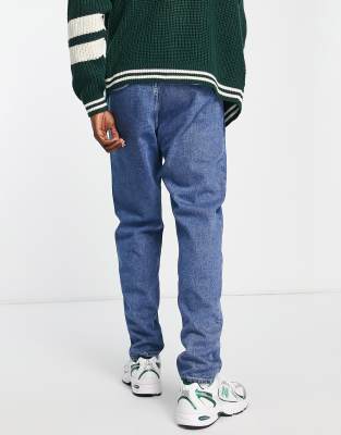 ASOS DESIGN - Jeans met dubbele plooi in lichtblauw | ASOS