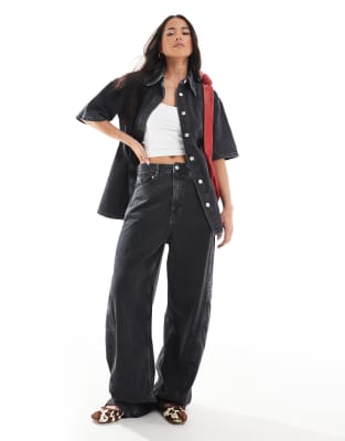 ASOS DESIGN - Jeans met gedraaide naden in grijs - view 1
