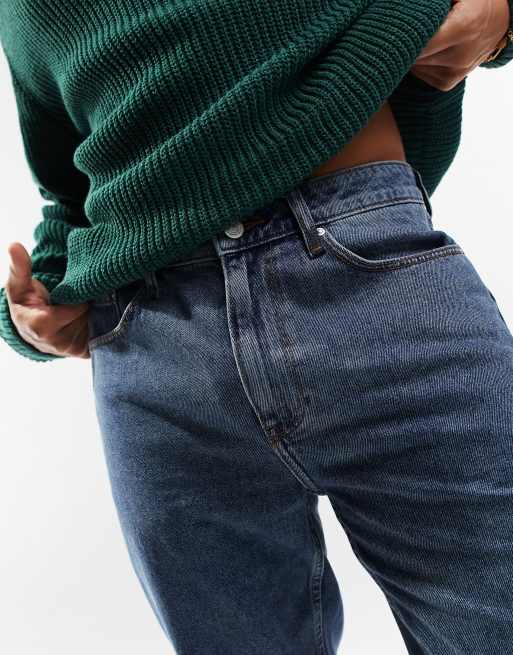 ASOS DESIGN - Jeans met originele pasvorm in vlakke blauwe wassing , 3 van 5