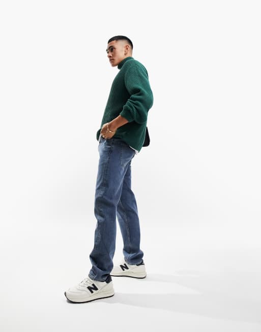 ASOS DESIGN - Jeans met originele pasvorm in vlakke blauwe wassing , 5 van 5