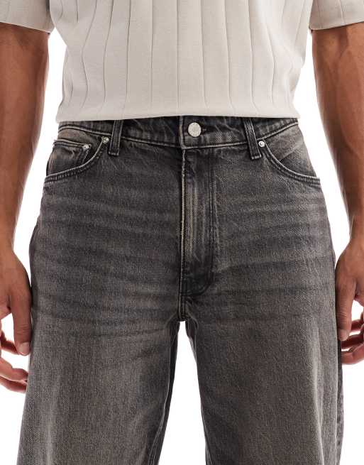 ASOS DESIGN - Jeans met rechte pasvorm en gele tint in zwart met wassing, 5 van 5