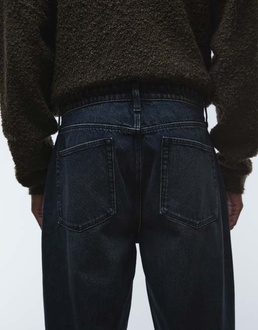 ASOS DESIGN - Jeans met rechte pasvorm in donkere wassing blauw, 4 van 5