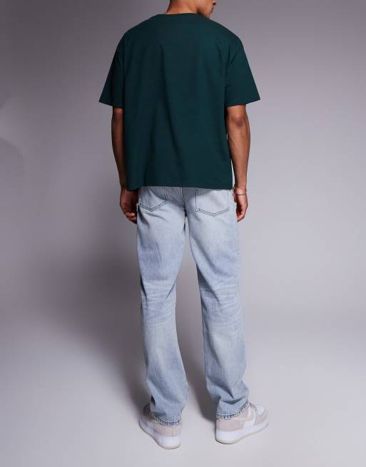 ASOS DESIGN - Jeans met rechte pasvorm in lichte wassing met tint