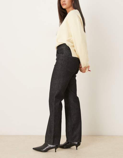 ASOS DESIGN - Jeans met rechte pijpen en dubbele tailleband in indigo, 3 van 5