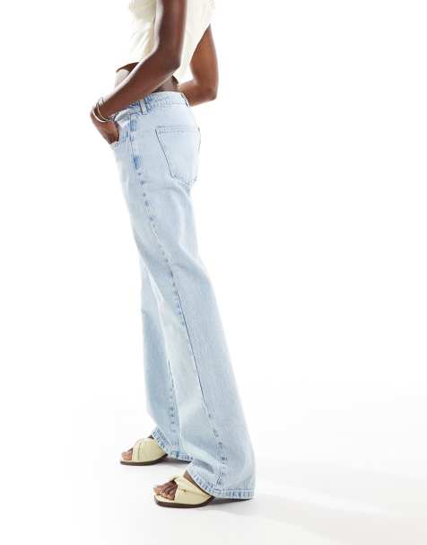ASOS DESIGN - Jeans met rechte pijpen en superlage taille in bleekwassing - view 1
